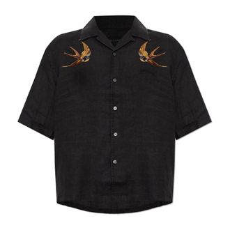 AllSaints Heren, Overhemden, Zwart, Maat: XS Linnen