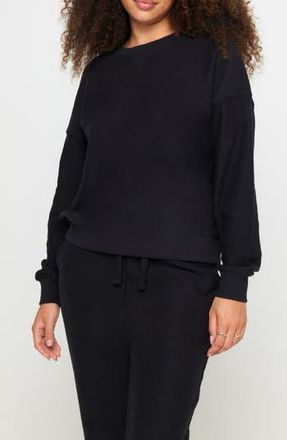 Spiritual Gangster Andi Waffle Fleece Sweatshirt in Vintage Black at Nordstrom Rack, Size X-Small
