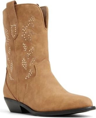 Call It Spring Sareena Boots Dark Beige Mid Calf Bootie JZZ1209