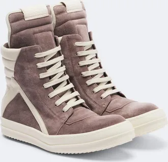Rick Owens Geobasket suede high-top sneakers