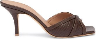 Malone Souliers Perla 70 Embossed Leather Heeled Sandals - Brown - 41 (IT41 / UK8)