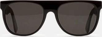 Retro Superfuture Flat Top Black Fzq Black/Black Unisex Sunglasses
