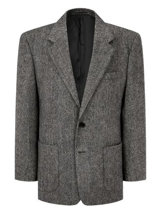 Man On The Boon. herringbone-patterned blazer - Black