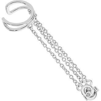 Lucy Quartermaine Art Deco Cuff And Stud With Chain in Sterling Silver at Nordstrom