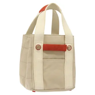 Chanel Chocolate Bar Coco Mark Canvas Beige Canvas Handbag (Pre-Owned)