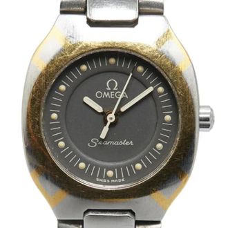 Omega Pre-owned Stainless Steel watches - Dames - Vintage Horloges - Zwart - ONE Size - Vintage