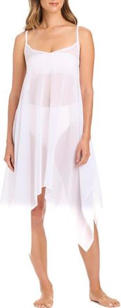 Bleu Rod Beattie Handkerchief Hem Cover-Up Midi Dress in White at Nordstrom, Size Medium