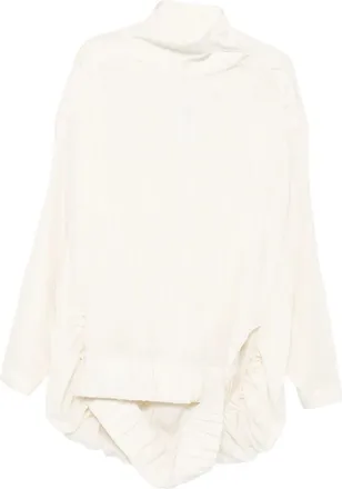 Jean Paul Gaultier Top plissettato a collo alto - Toni neutri