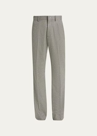 Amiri Mens MA Fit Houndstooth Sequin Trousers