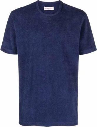 Orlebar Brown Mens Nicolas Towelling Top In Lagoon Blue