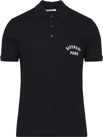 Givenchy Dark Navy Logo Print Polo