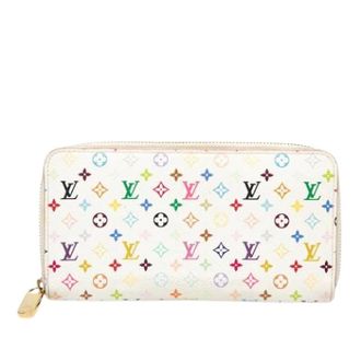 Louis Vuitton Pre-owned Wallets, female, White, Size: ONE SIZE Pre-owned Monogram Multicolore Zip Around Wallet