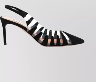 Aquazzura leather stripe slingback pumps