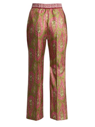 Etro Paisley Bootcut Trousers - Multicolor