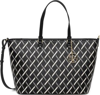 A|X Armani Exchange Shopper met logobedel - Zwart