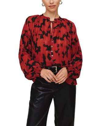 Bella Dahl Pleated Smocked Button Down