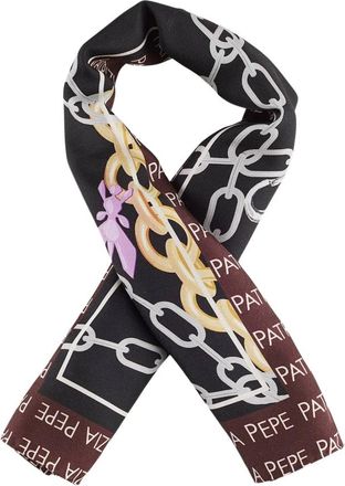 Patrizia Pepe Zijden Twill Sjaal - Dames - Zijden sjaals - Zwart - ONE Size - Accessoires