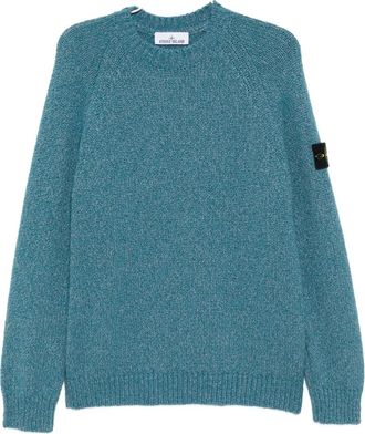 Stone Island logo-patch jumper - Blue