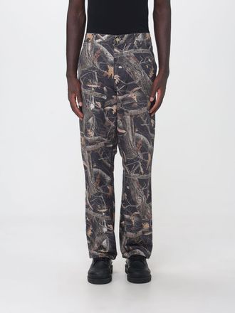 Carhartt Work in Progress Pantaloni Single Knee a gamba larga in cotone organico stampato