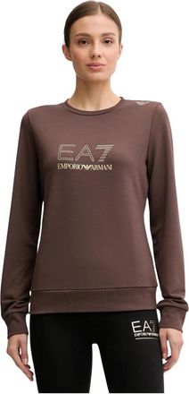 Emporio Armani Sweatshirt met logodetail - Dames - Sweatshirts - Bruin - XS - Hoodies & sweatvesten