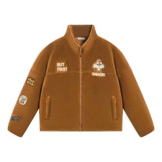 Li-Ning (WMNS) Li-Ning x Disney Chip n Dale Graphic Polar Fleece Jacket Brown AFDSC92-2