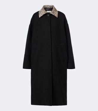 R&oacute;he R&oacute;he Calf hair-trimmed virgin wool coat