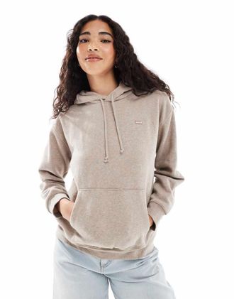 Levi's Everyday - Felpa con cappuccio color tortora con logo tono su tono-Marrone