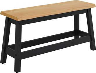 vidaXL Banca De Comedor Ekai Negro 91,5 X 29 X 45,5 Cm Vidaxl