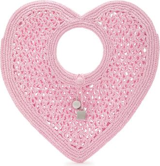 Jacquemus Le Spiaggia Coeur Heart Raffia Tote bag - Pink - One Size