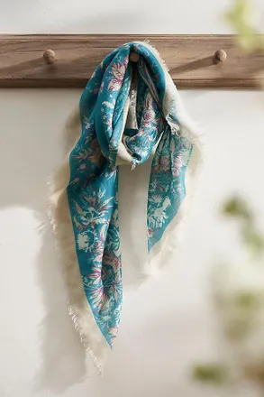 Terrain Frayed Floral Scarf