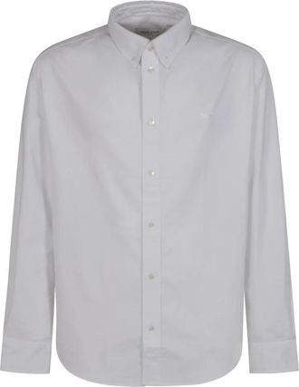 Maison Kitsun&eacute; Profile Fox Button Down Shirt Seasonal - Heren - Zakelijke Overhemden - Wit - L - Katoen - Overhemden