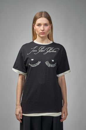 Jean Paul Gaultier Cotton Asymetric T-Shirt Printed Tattoo