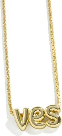BaubleBar Custom Bubble Monogram Necklace in Gold at Nordstrom