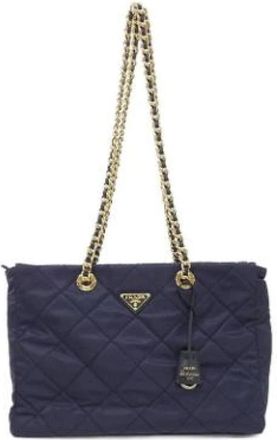 Prada Pre-owned Shoulder Bags, female, Blue, Size: ONE SIZE Pre-owned Vintage Shoulder Bag