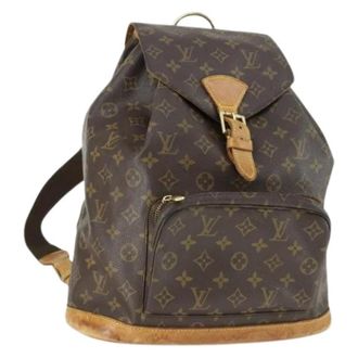 Louis Vuitton Pre-owned Backpacks, female, Brown, Size: ONE SIZE Pre-owned Vintage Canvas Backpack