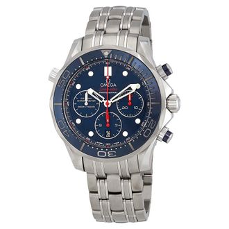 Omega Pre-owned Omega Seamaster Chronograph Blue Dial Mens Watch 212.30.44.50.03.001