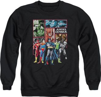 Gildan Justice League of America New Justice League of America Panels Adult Crewneck Sweatshirt