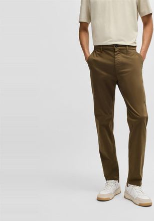 HUGO BOSS Mens Tapered Fit Chinos in Open Green - Size 30W/32L