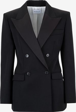 Givenchy Zweireihige taillierte Smokingjacke aus Wolle