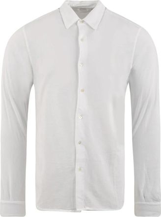 Aspesi Cotton Jersey Shirt - Heren - Casual Overhemden - Wit - XL - Katoen - Overhemden