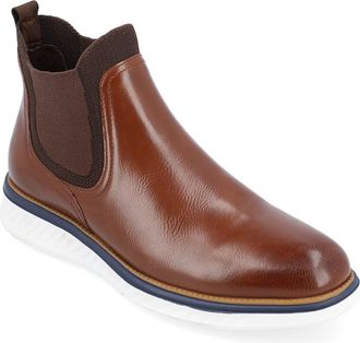 Vance Co. Hartwell Chelsea Boots Mens Brown Leather Pull On Ankle ZPO3766