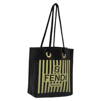 Fendi Pre-owned Tote Bags, female, Black, Size: ONE SIZE Pre-owned Leather Tote Bag