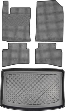 OEM Kia Stonic Suv (5 Puertas) A Partir De Octubre De 2017. Juego: Alfombrillas De Goma Para Coche + Alfombrilla Para Maletero