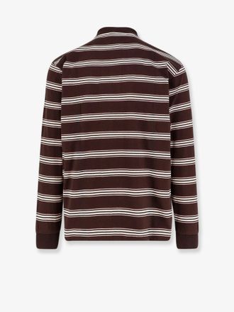 Dunst Striped Cotton Polo - Brown