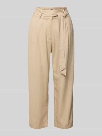 Only Regular Fit Culotte aus Viskose-Leinen-Mix Modell CARO in Sand, Gr&ouml;&szlig;e M