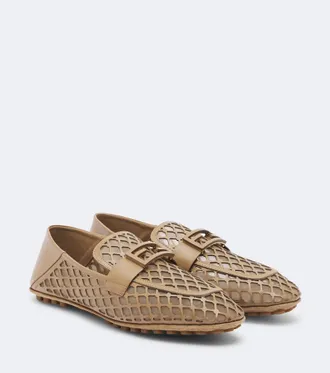 Fendi Baguette leather driving shoes
