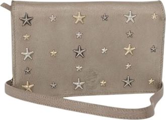 Jimmy Choo London Pre-owned Cross Body Bags, female, Beige, Size: ONE SIZE Pre-owned Leather Shoulder Bag