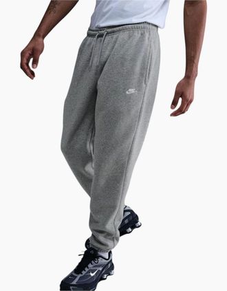 Nike Mens Nike Club Mens Joggers FN3808 Cuffed Brushed Trousers - Grey - Size: 33/32/32/38/Regular