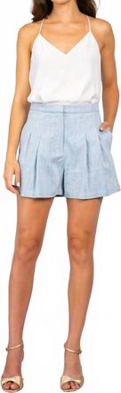 Lavender Brown Halle Shorts In Sky Blue