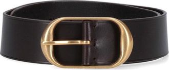 Nili Lotan Wide Dark Brown Leather Belt